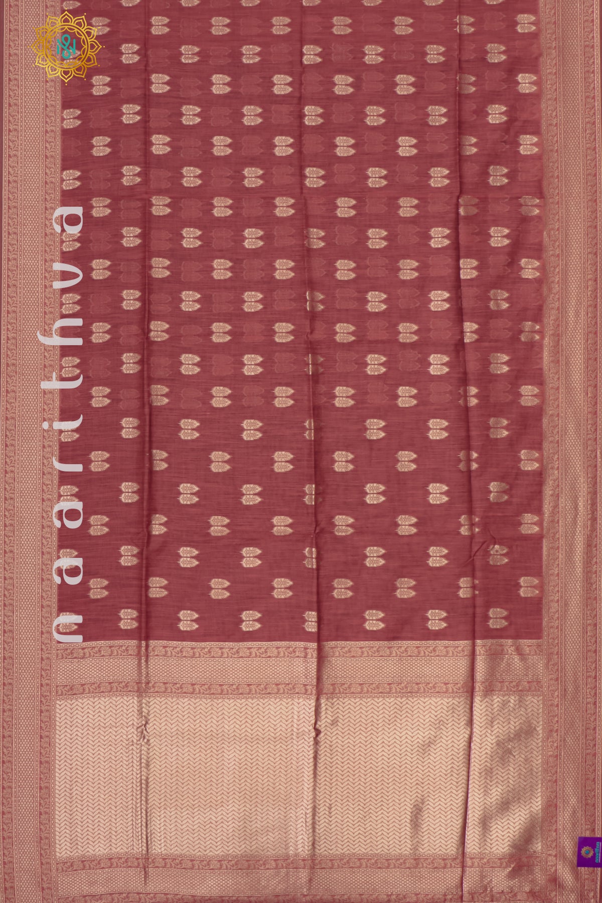 RED - SEMI RAW SILK