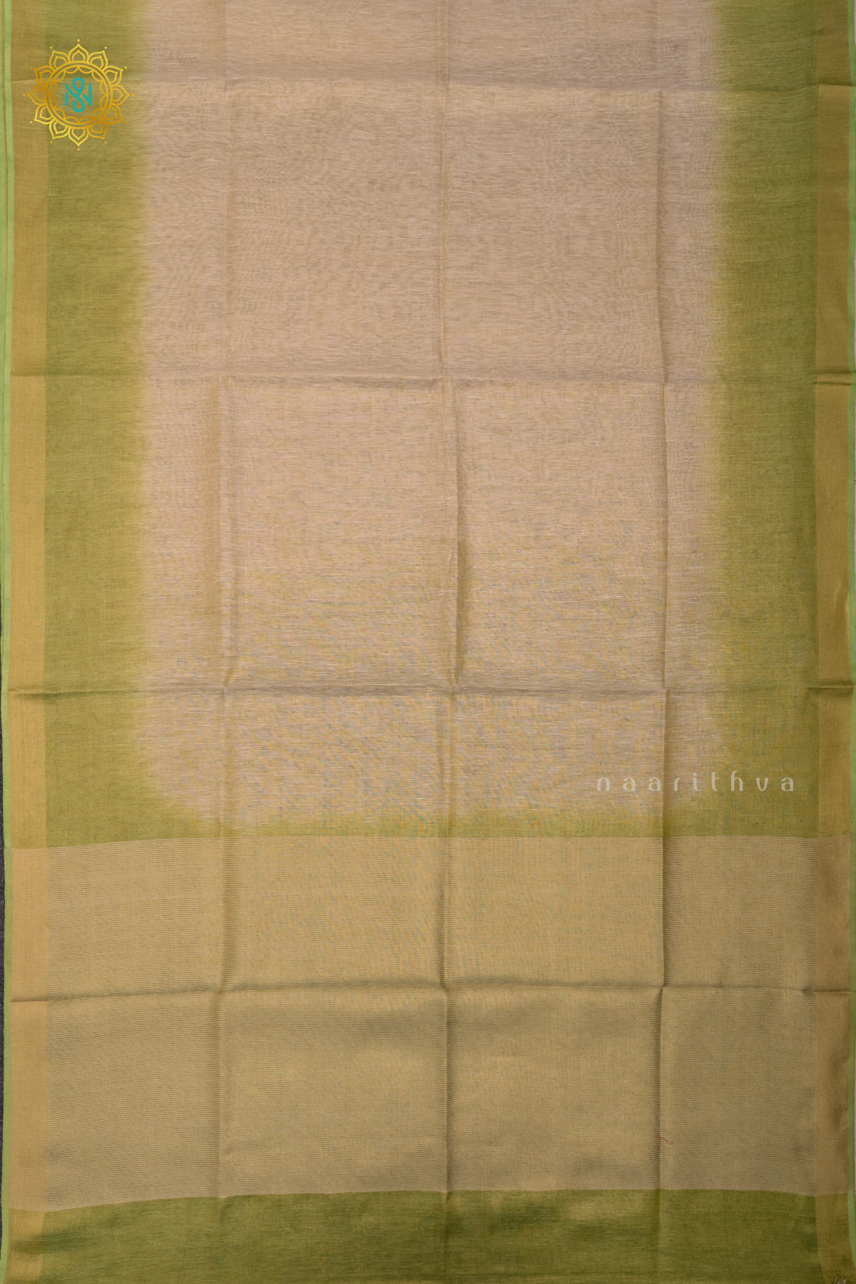OFF WHITE WITH LIGHt GREEN - LINEN TISSUE