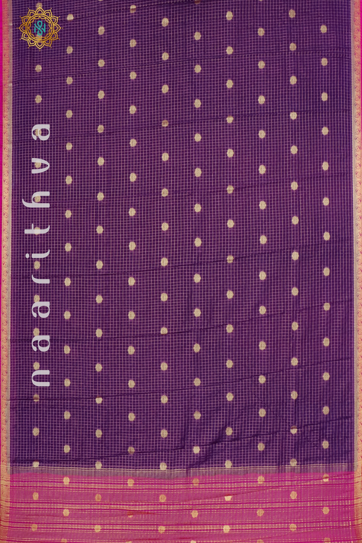 PURPLE WITH PINK - SEMI MYSORE CREPE SILK