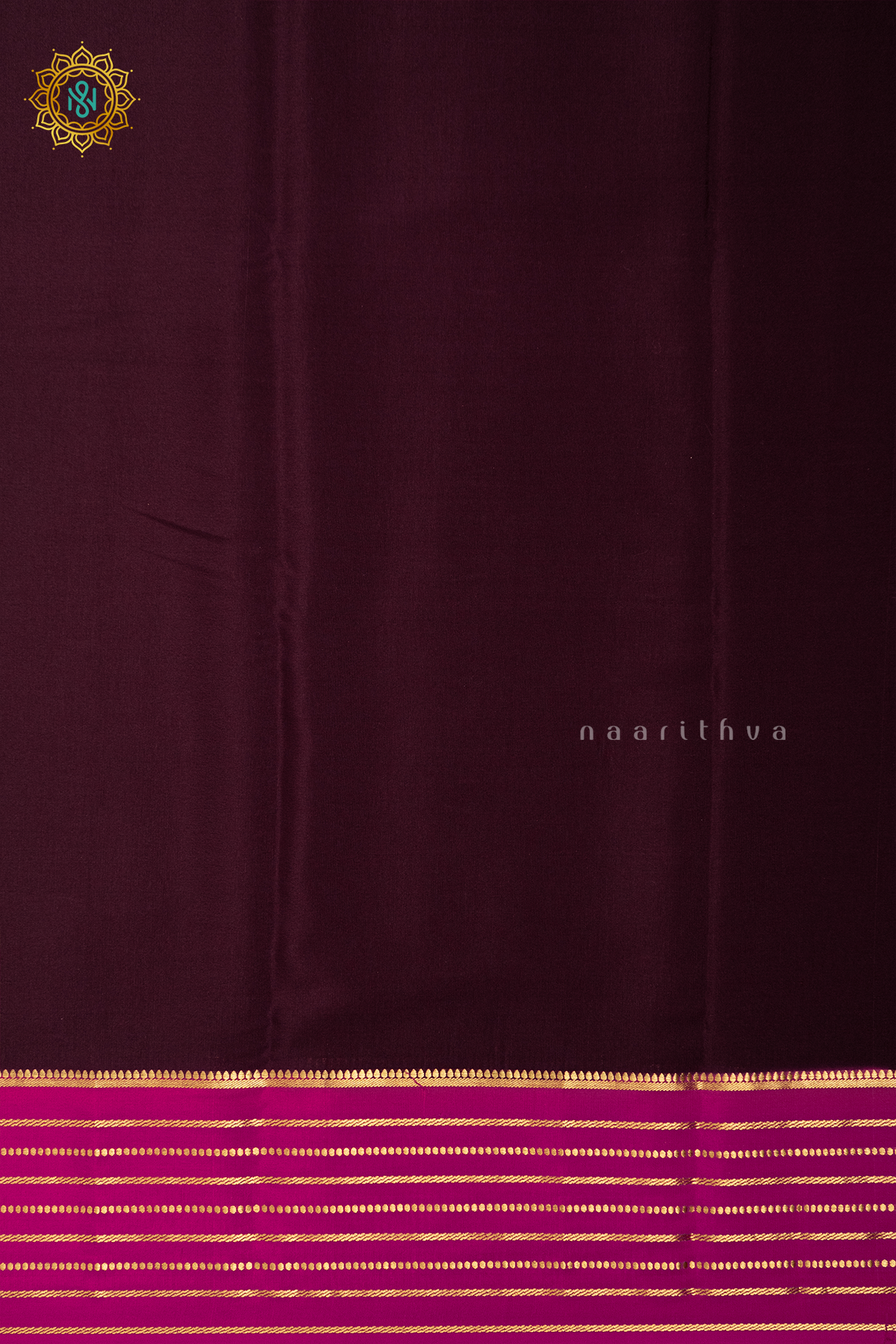 WINE WITH PINK - PURE MYSORE CREPE SILK