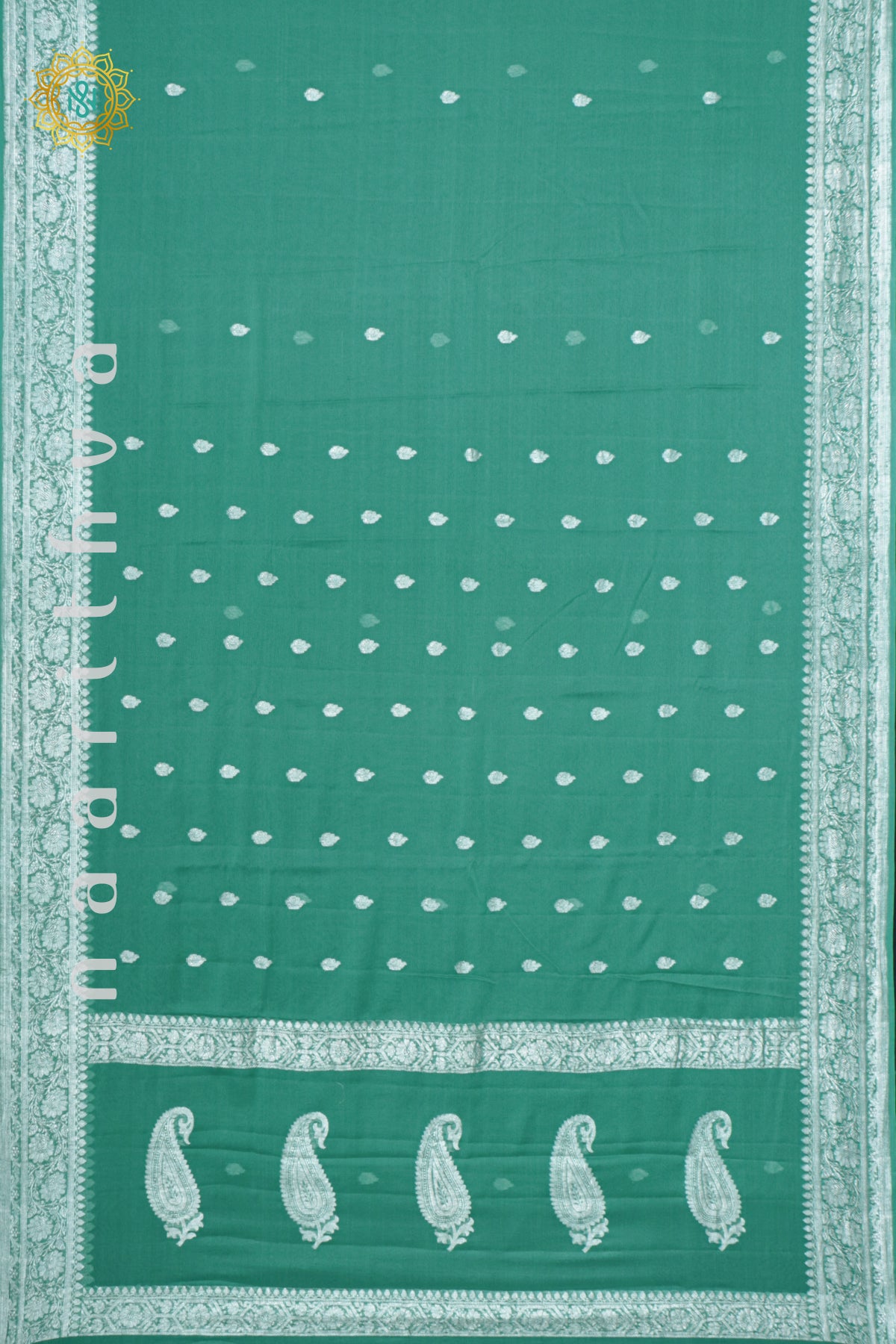 AQUA GREEN - PURE BANARASI CHIFFON