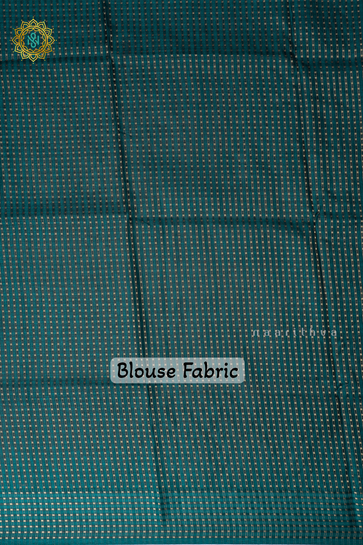 Teal Green Semi Tussar Silk With Applique & Katha Work Saree