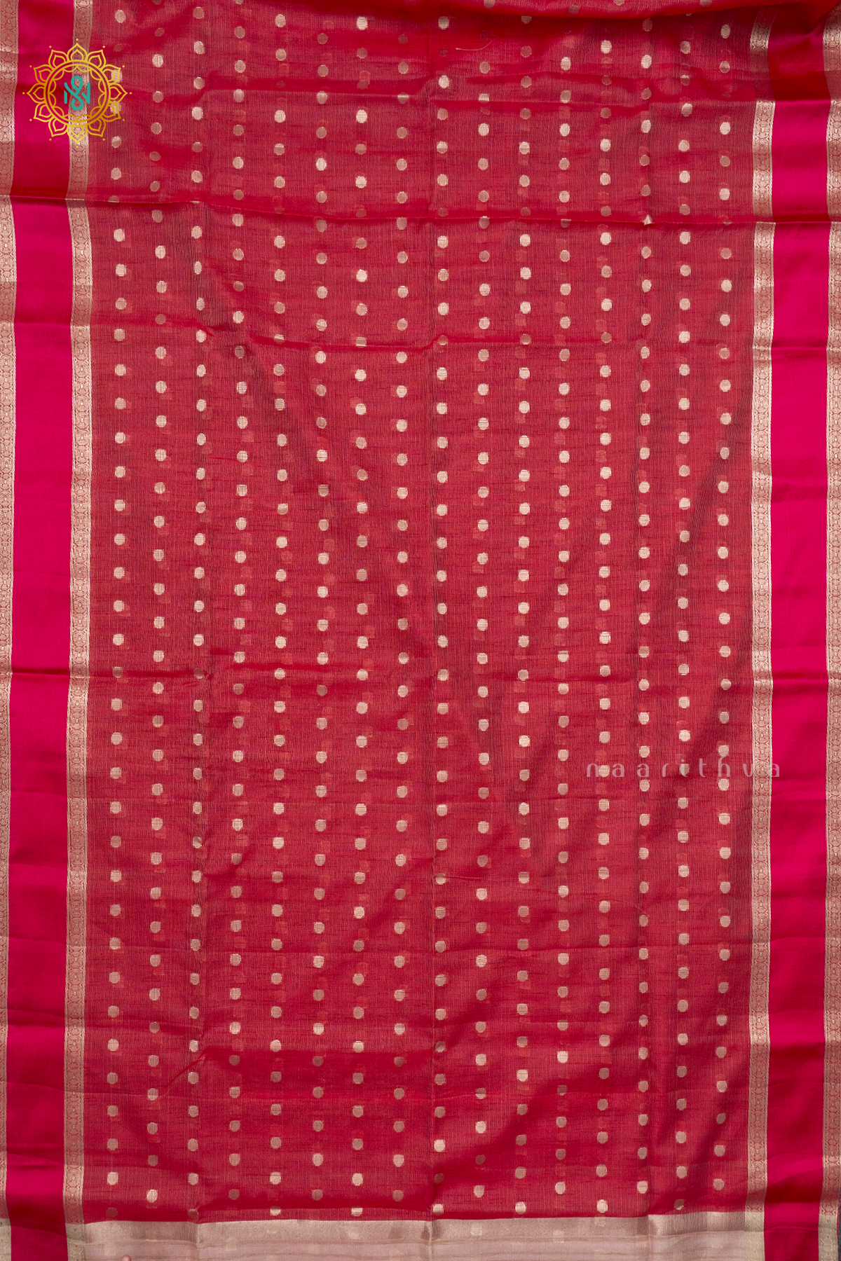 RED WITH PINK - KOTA COTTON