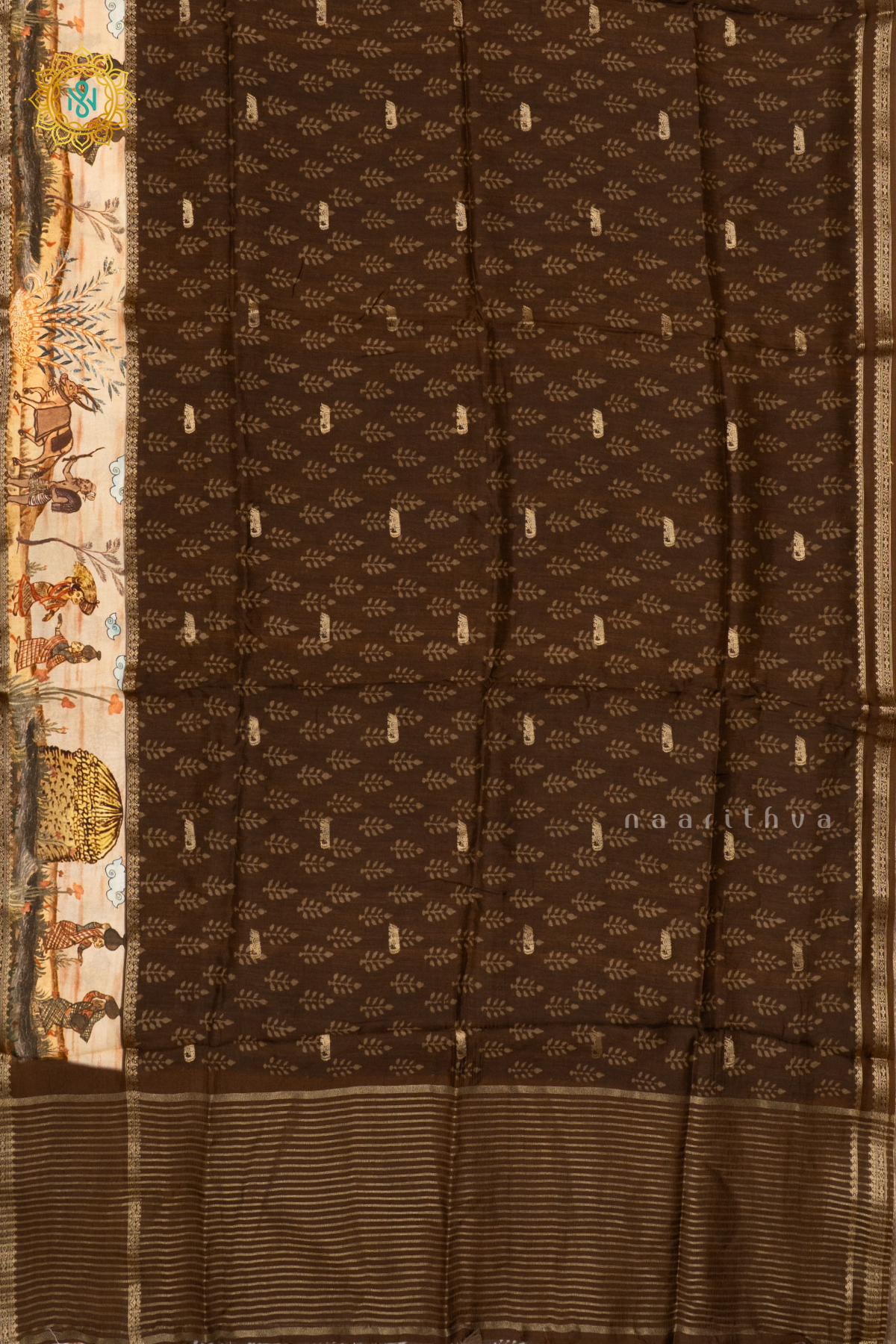 BROWN - SEMI CREPE SILK