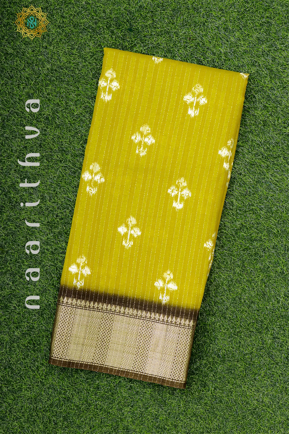 LEMON YELLOW WITH OLIVE GREEN - SOFT COTTON