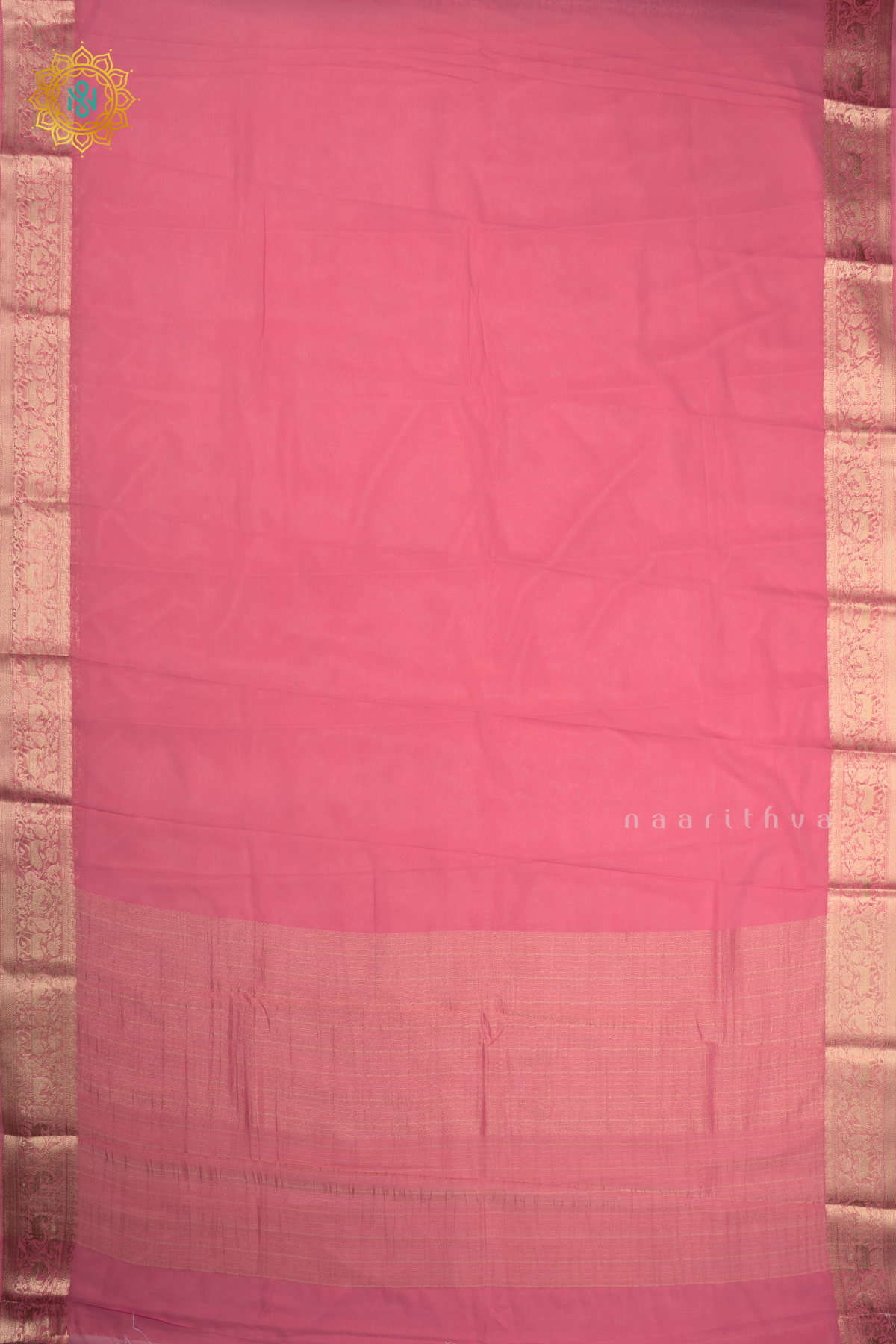 PEACHISH PINK - SEMI GEORGETTE