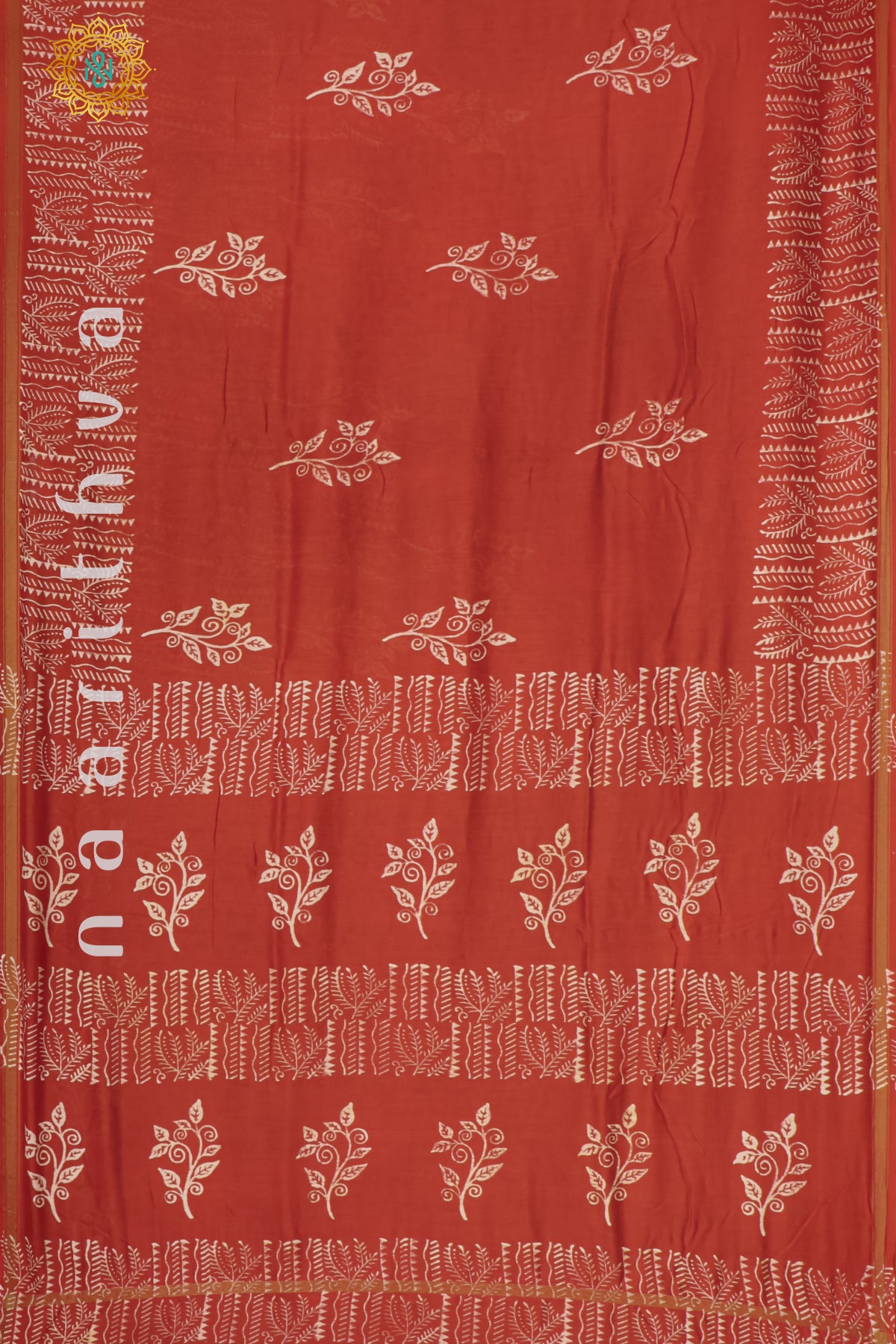 RUST ORANGE - CHANDERI  COTTON