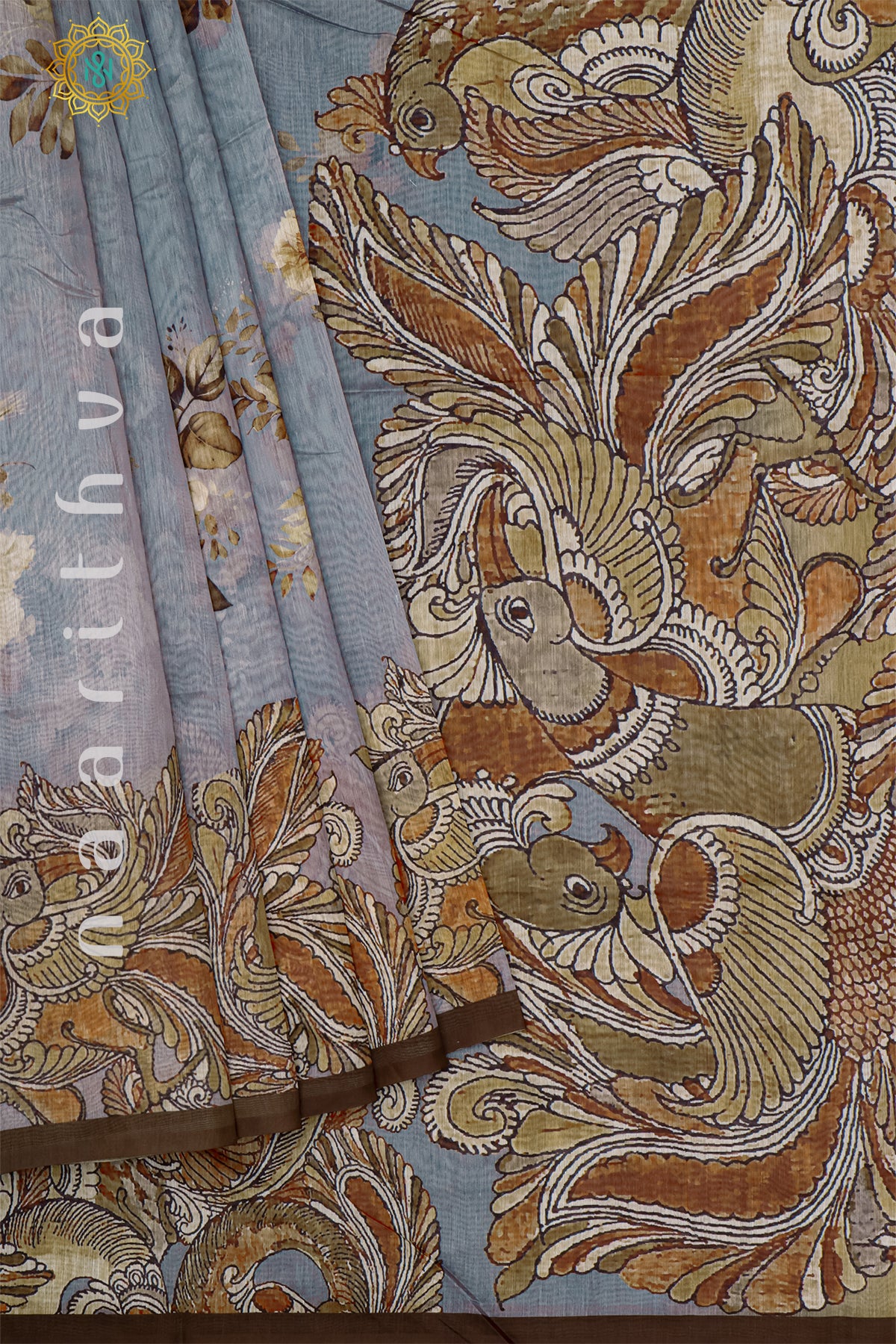 GREY - CHANDERI SILK COTTON