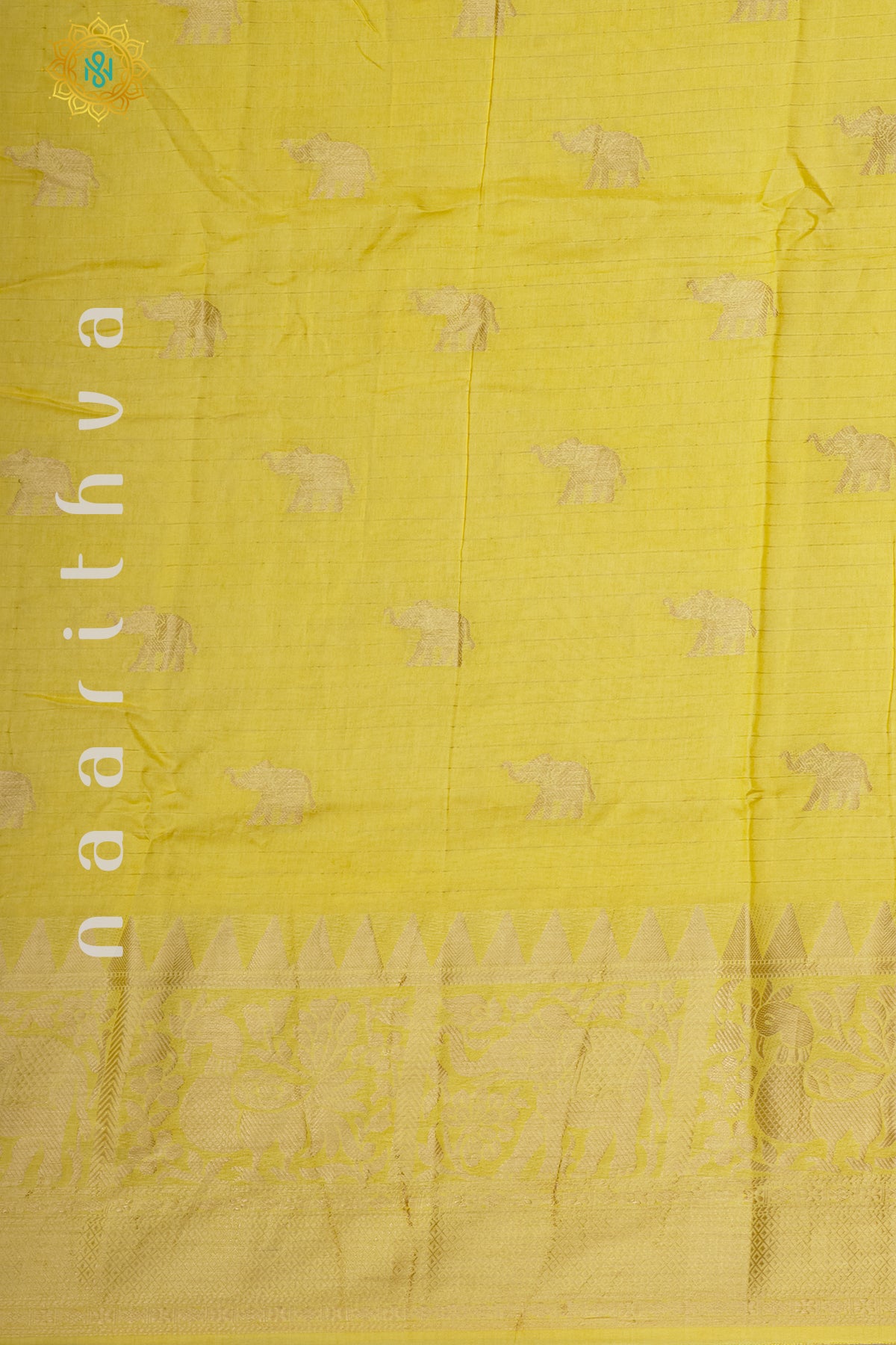 YELLOW WITH PURPLE - DOLA SILK