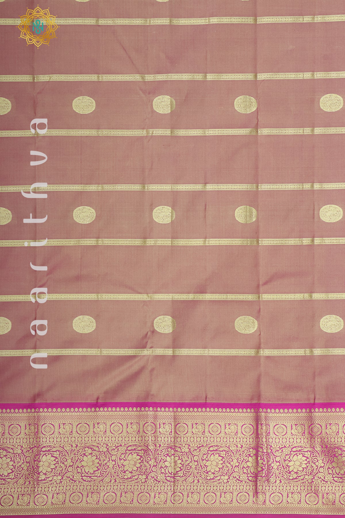 MAUVE WITH PINK - PURE KANJIVARAM SILK