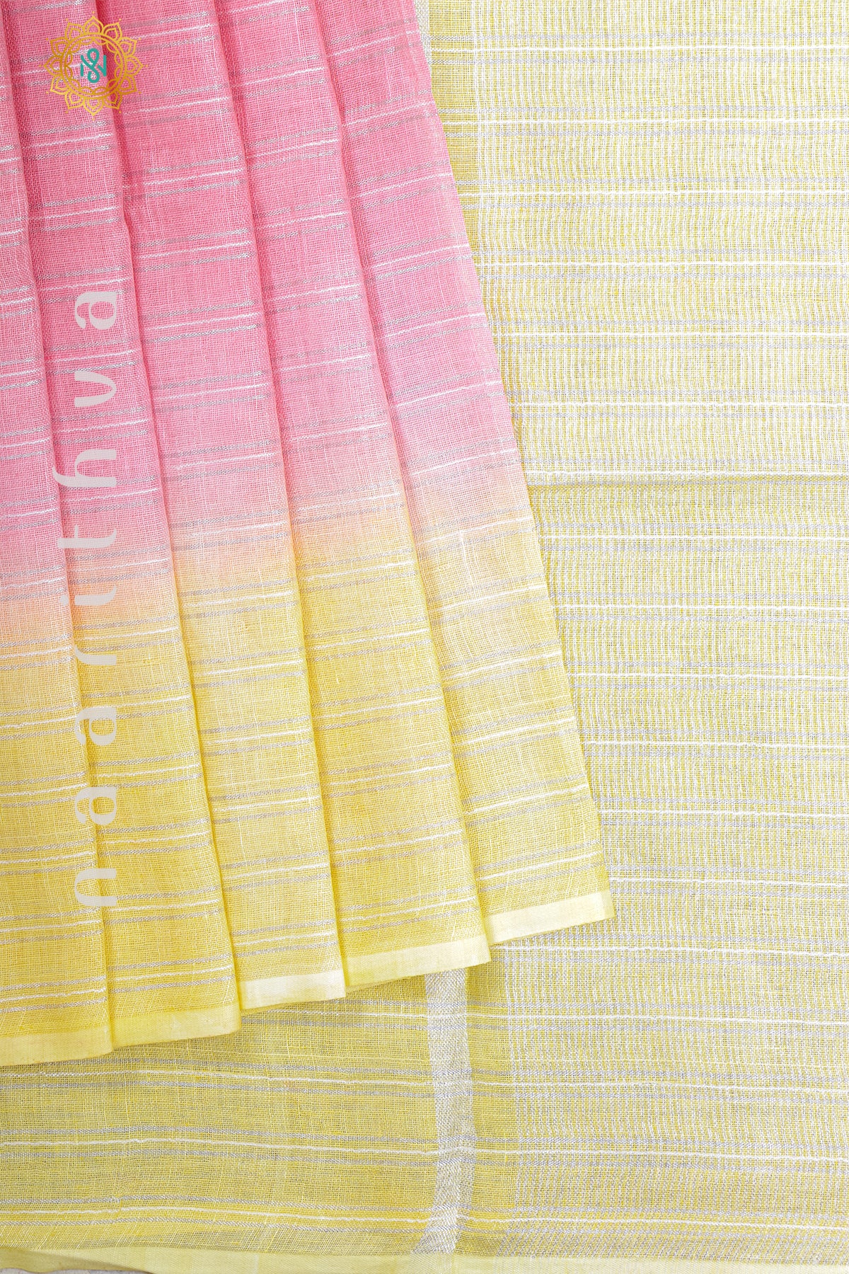 PINK WITH YELLOW - PURE LINEN