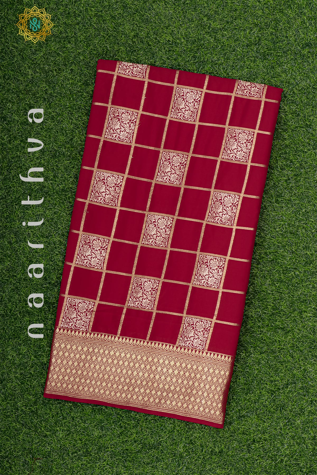 RED - SEMI MYSORE CREPE SILK