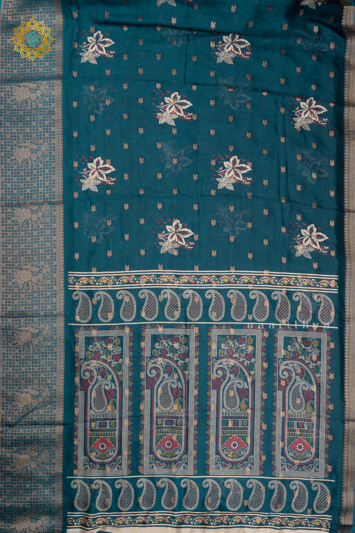 TEAL BLUE - TUSSAR GEORGETTE