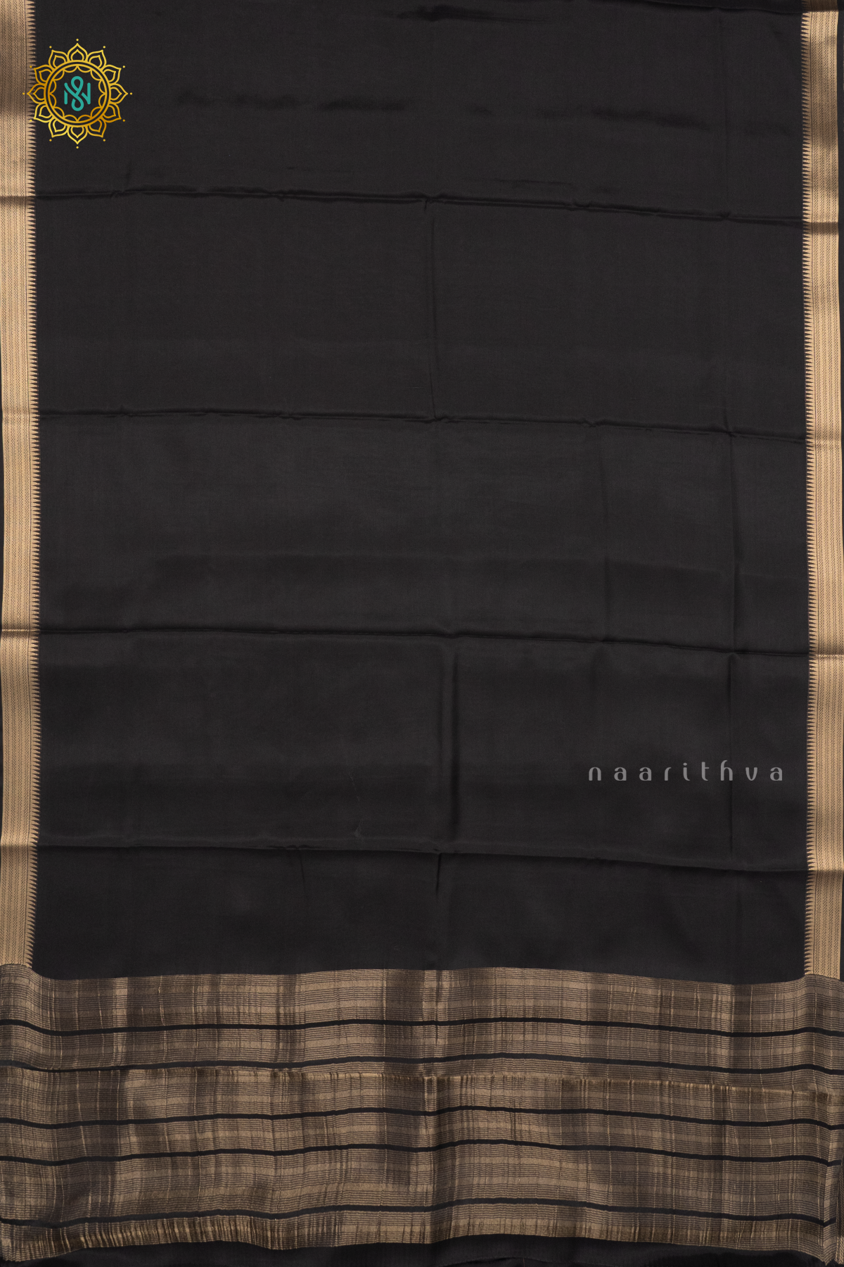 BLACK - SEMI MYSORE CREPE SILK