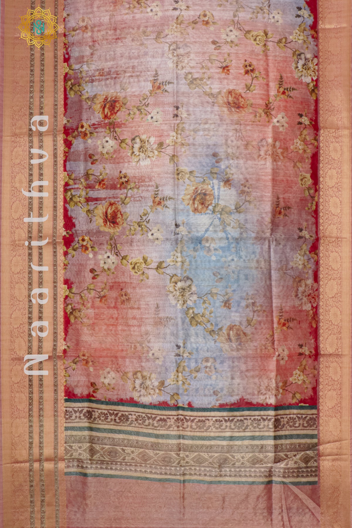 PEACHISH PINK - MOONGA SILK COTTON