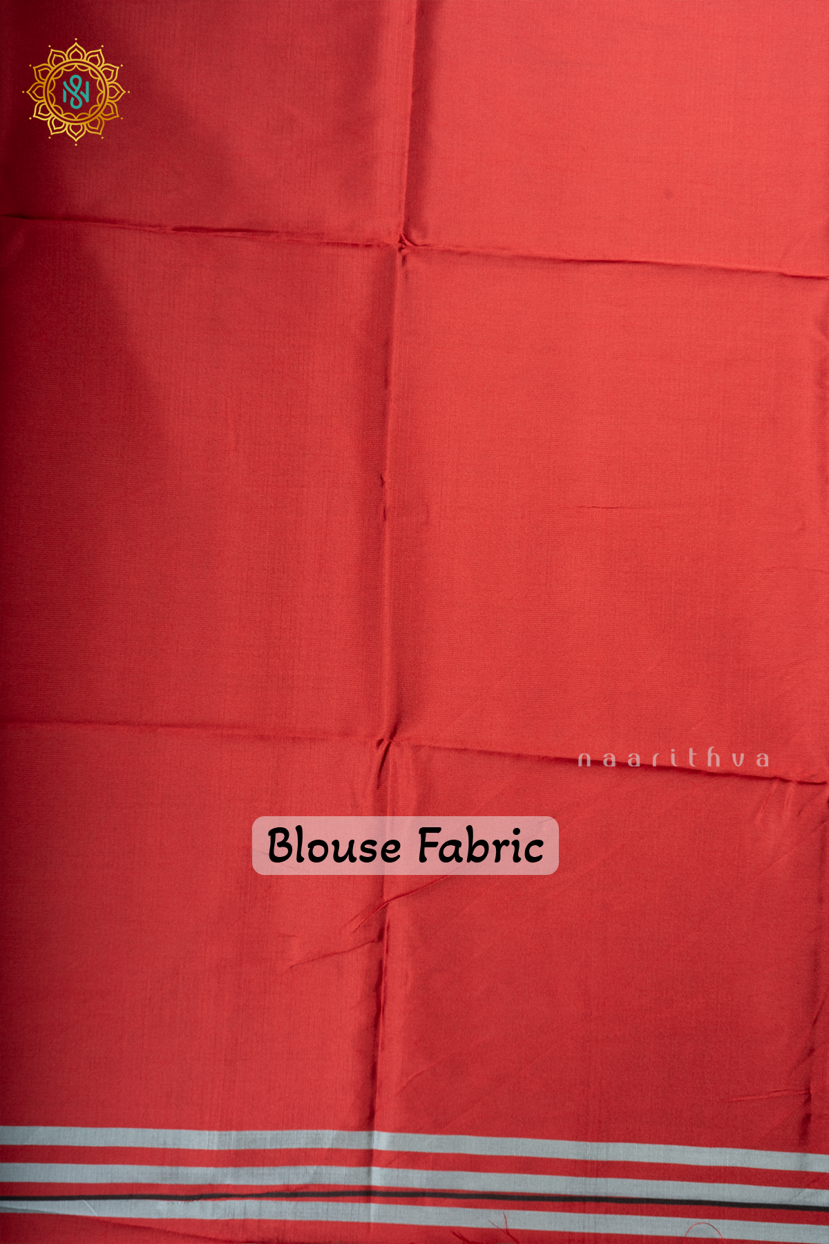 Beige With Red Semi Tussar Silk With Printed Body With Zari Border & Pallu