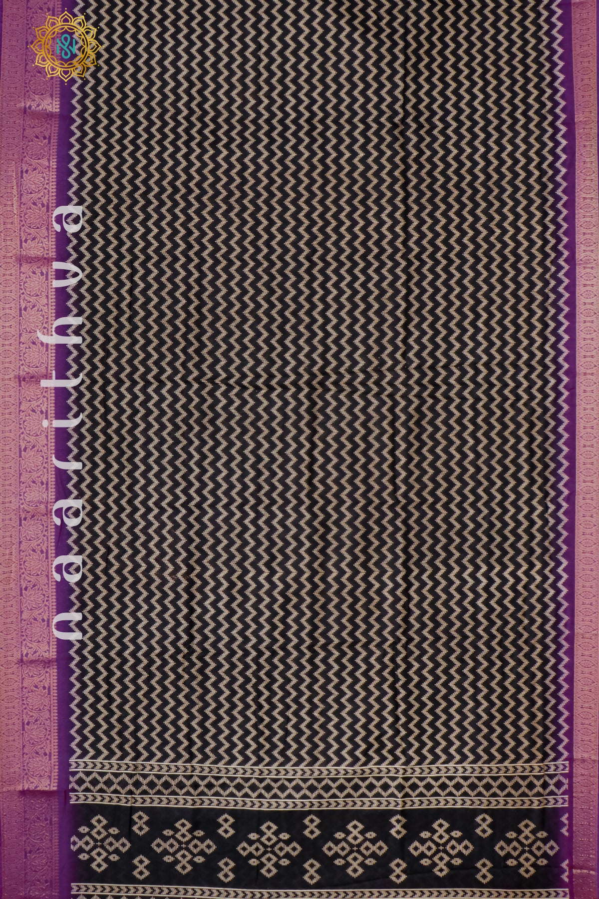 BLACK WITH PURPLE - DOLA SILK