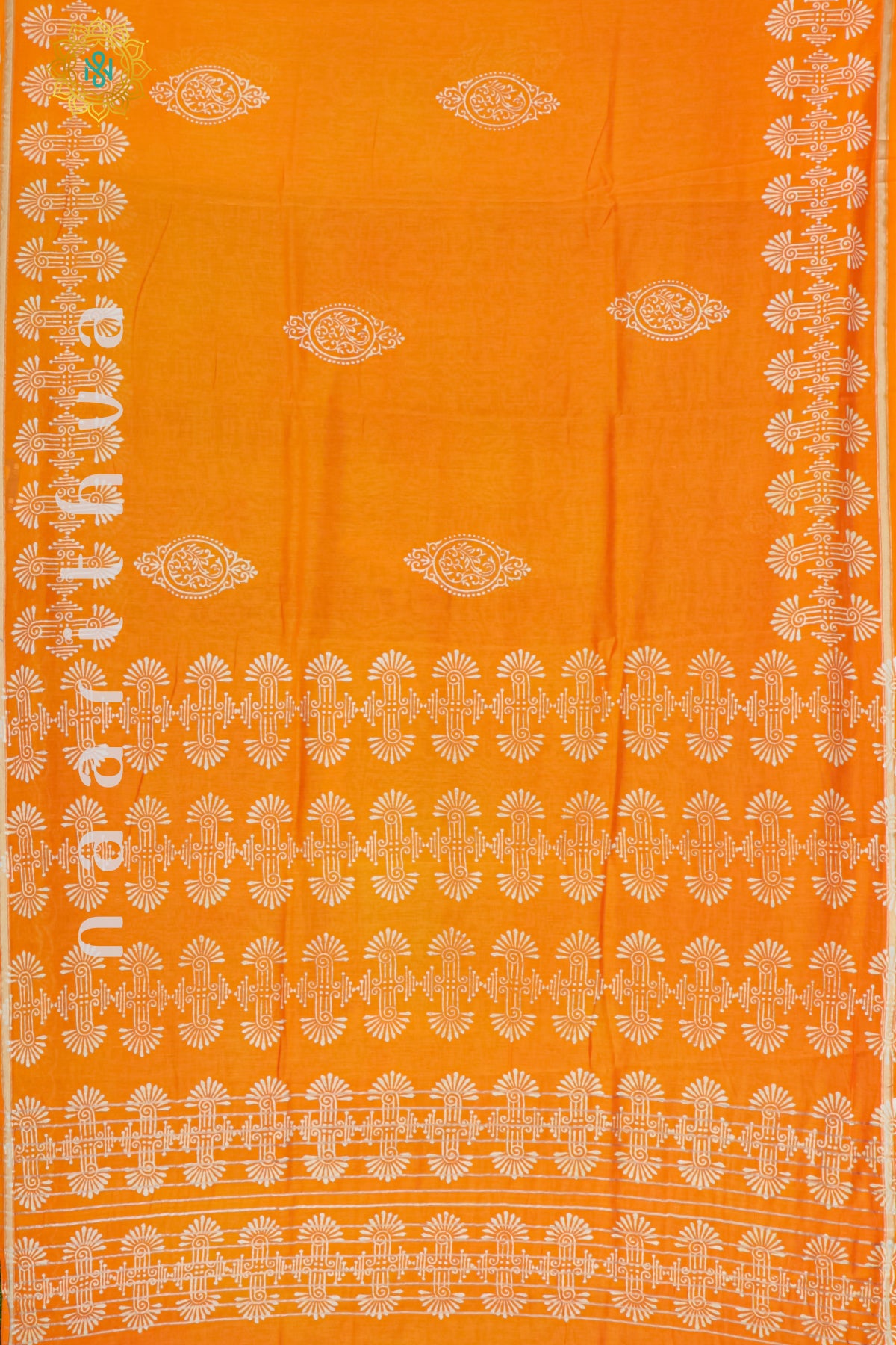 ORANGE - CHANDERI  COTTON