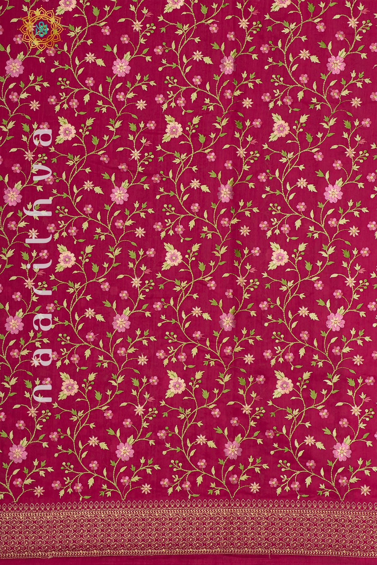 PINK - SEMI TUSSAR SILK WITH EMBROIDERY