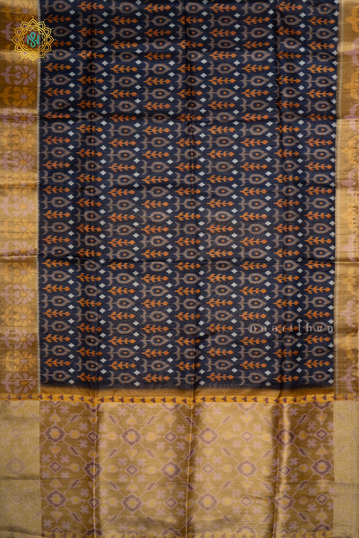 NAVY BLUE WITH YELLOW - KOTHA TUSSAR