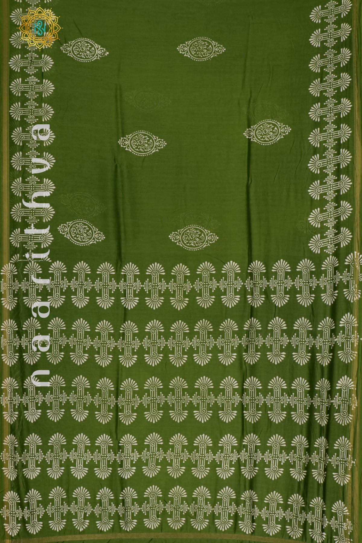 GREEN - CHANDERI  COTTON