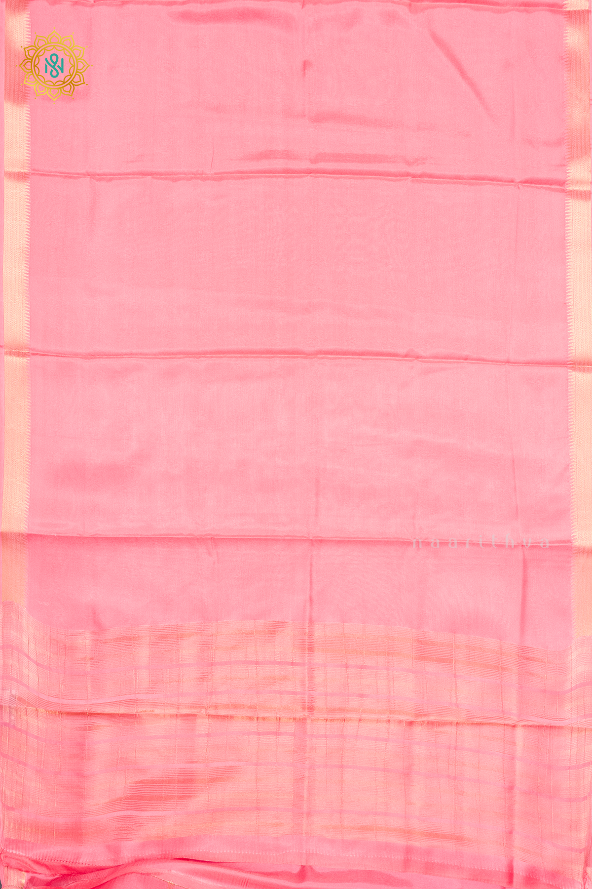 PEACHISH PINK - SEMI MYSORE CREPE SILK