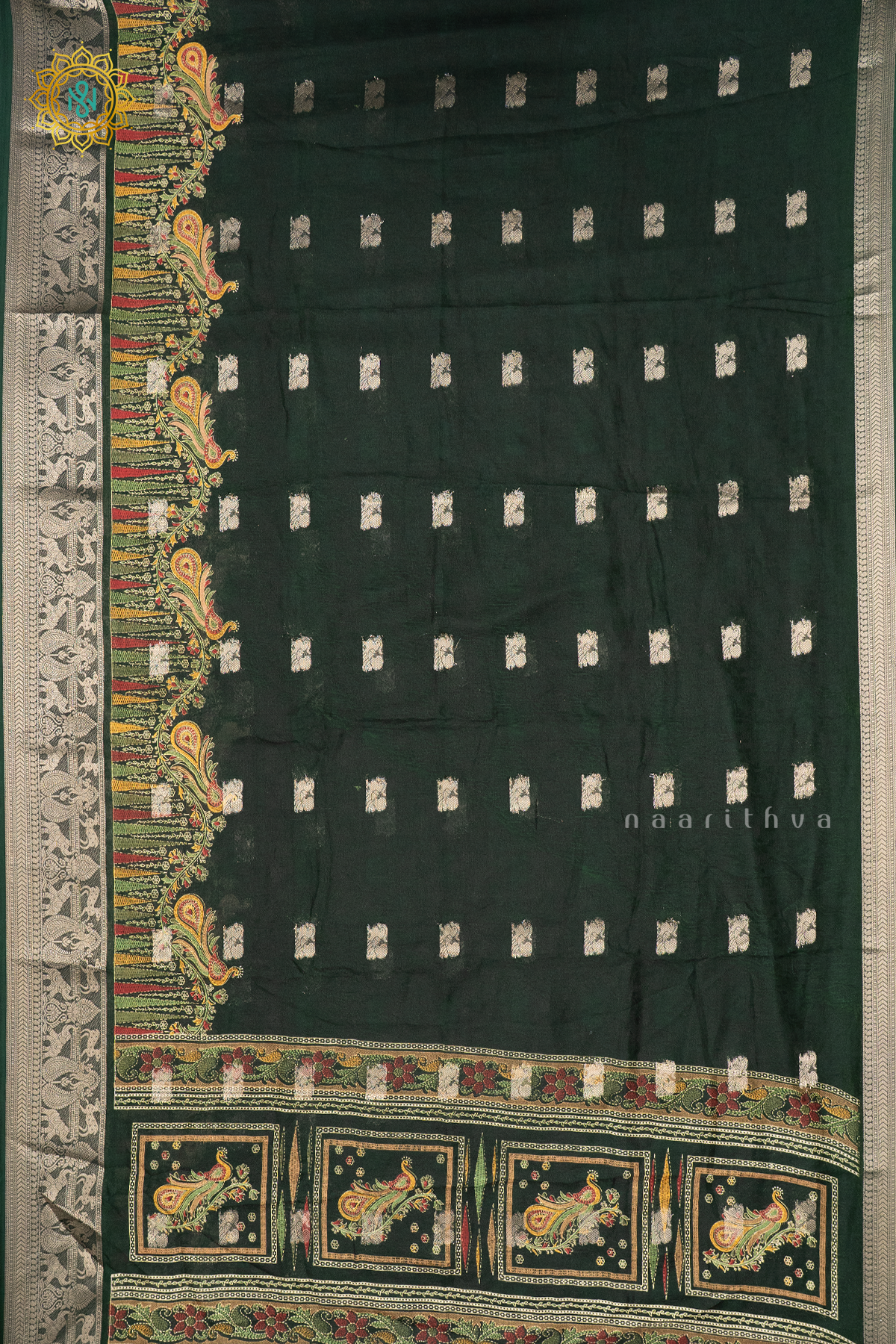 BOTTLE GREEN - SEMI GEORGETTE