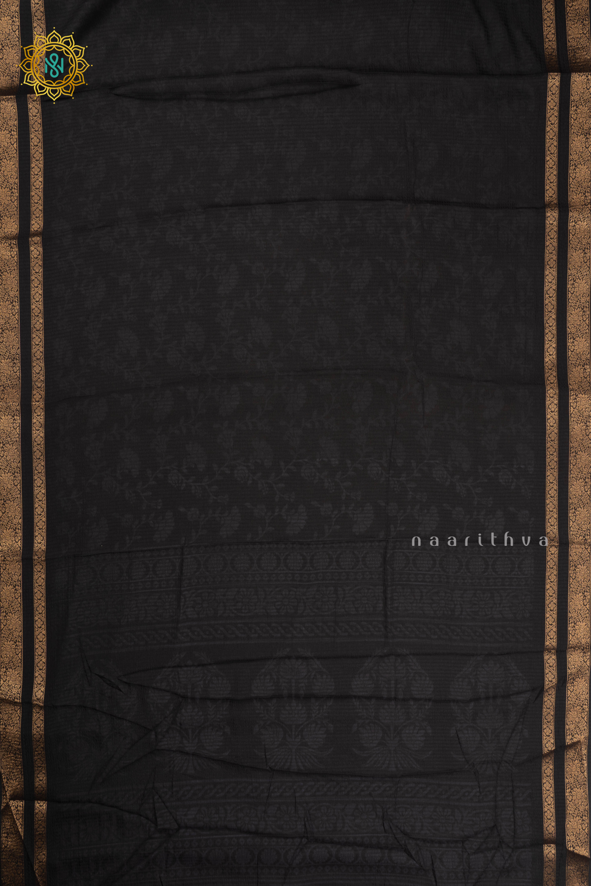 BLACK - SEMI CREPE SILK