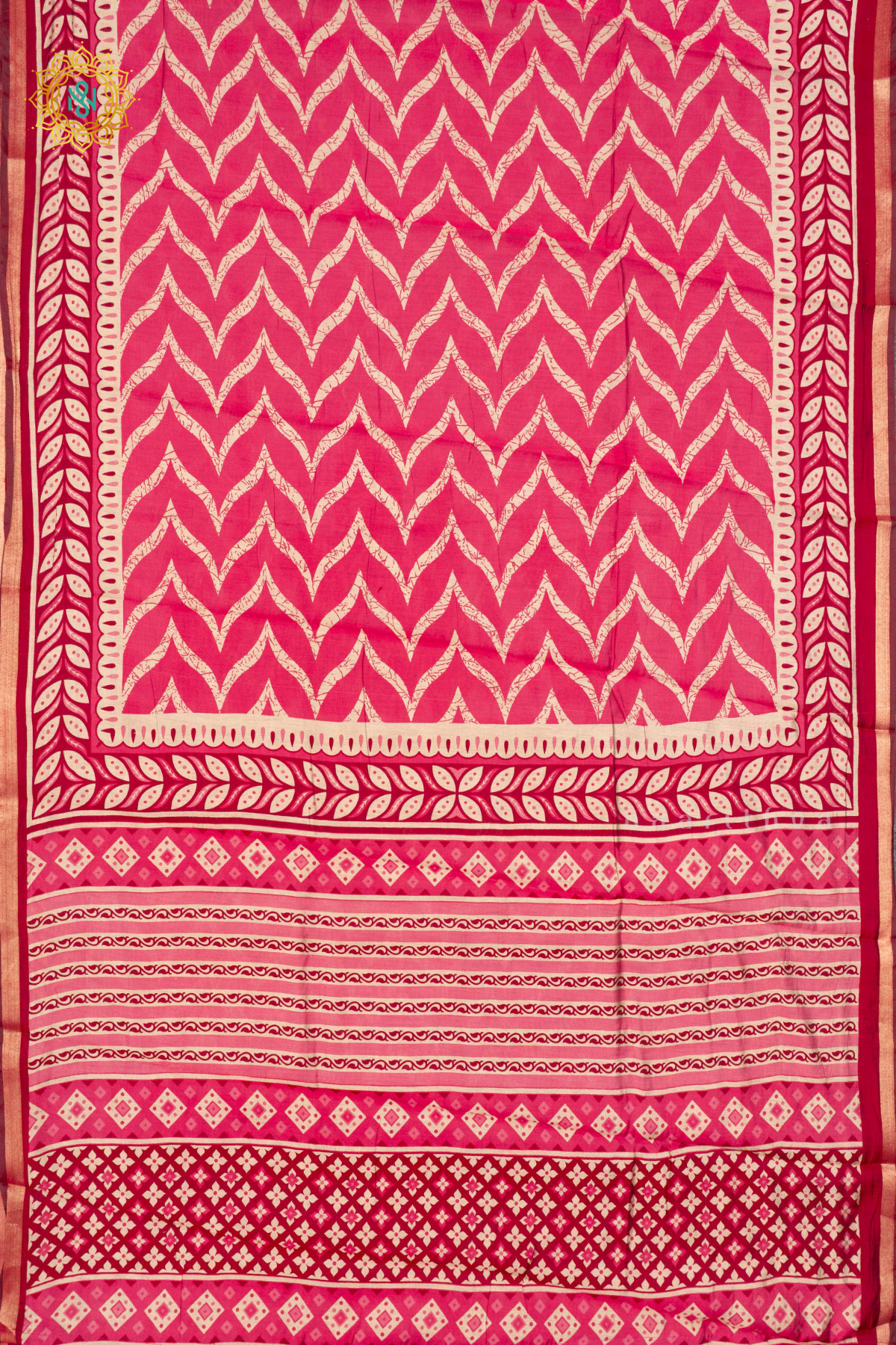 PINK WITH MAROON - SOFT COTTON
