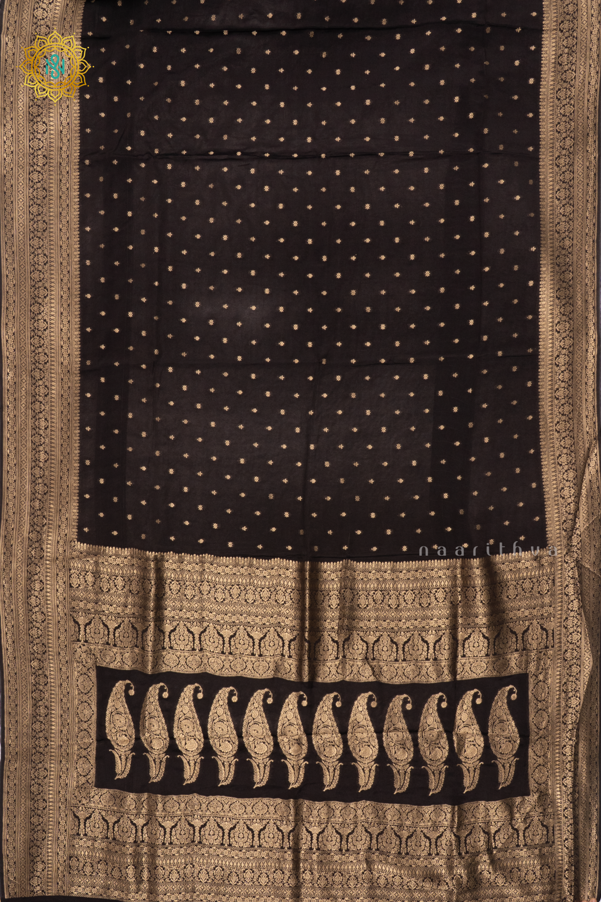 BLACK - SEMI BANARASI CREPE