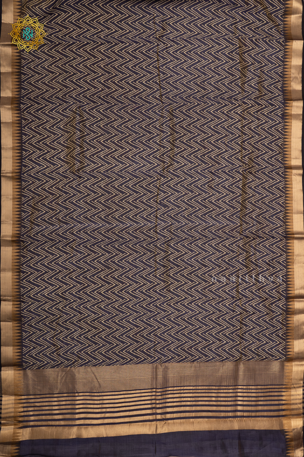 NAVY BLUE - SEMI TUSSAR SILK