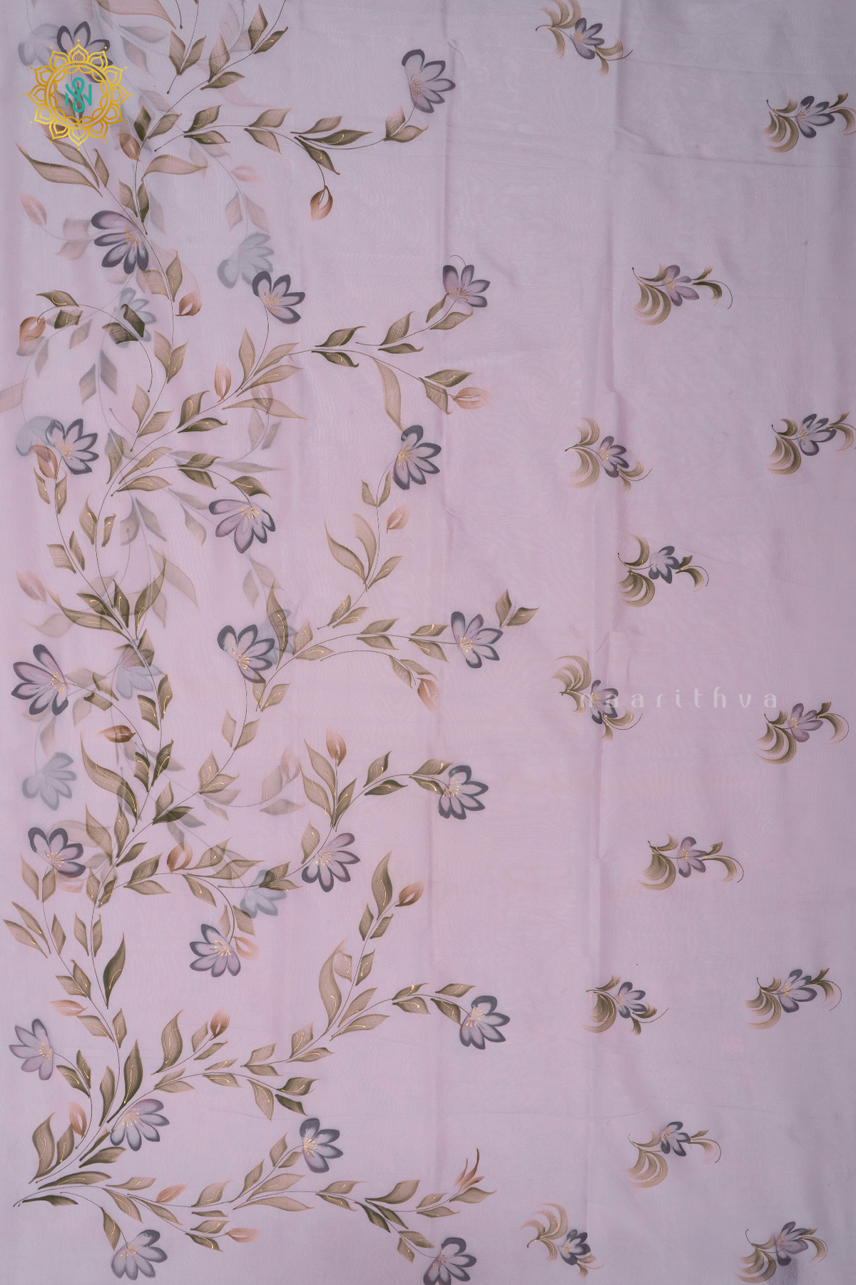 LAVENDER - ORGANZA HAND PAINTED