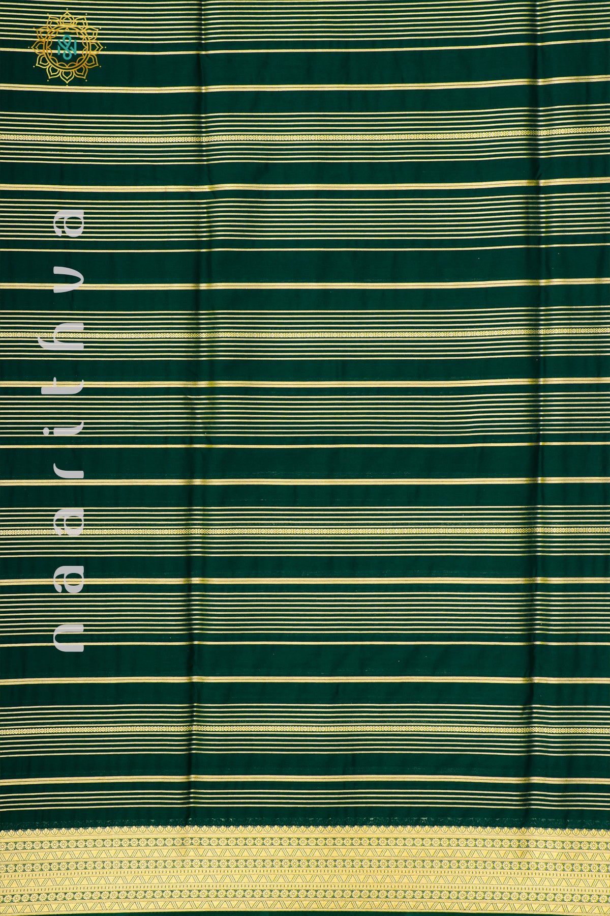 BOTTLE GREEN - SEMI MYSORE CREPE SILK