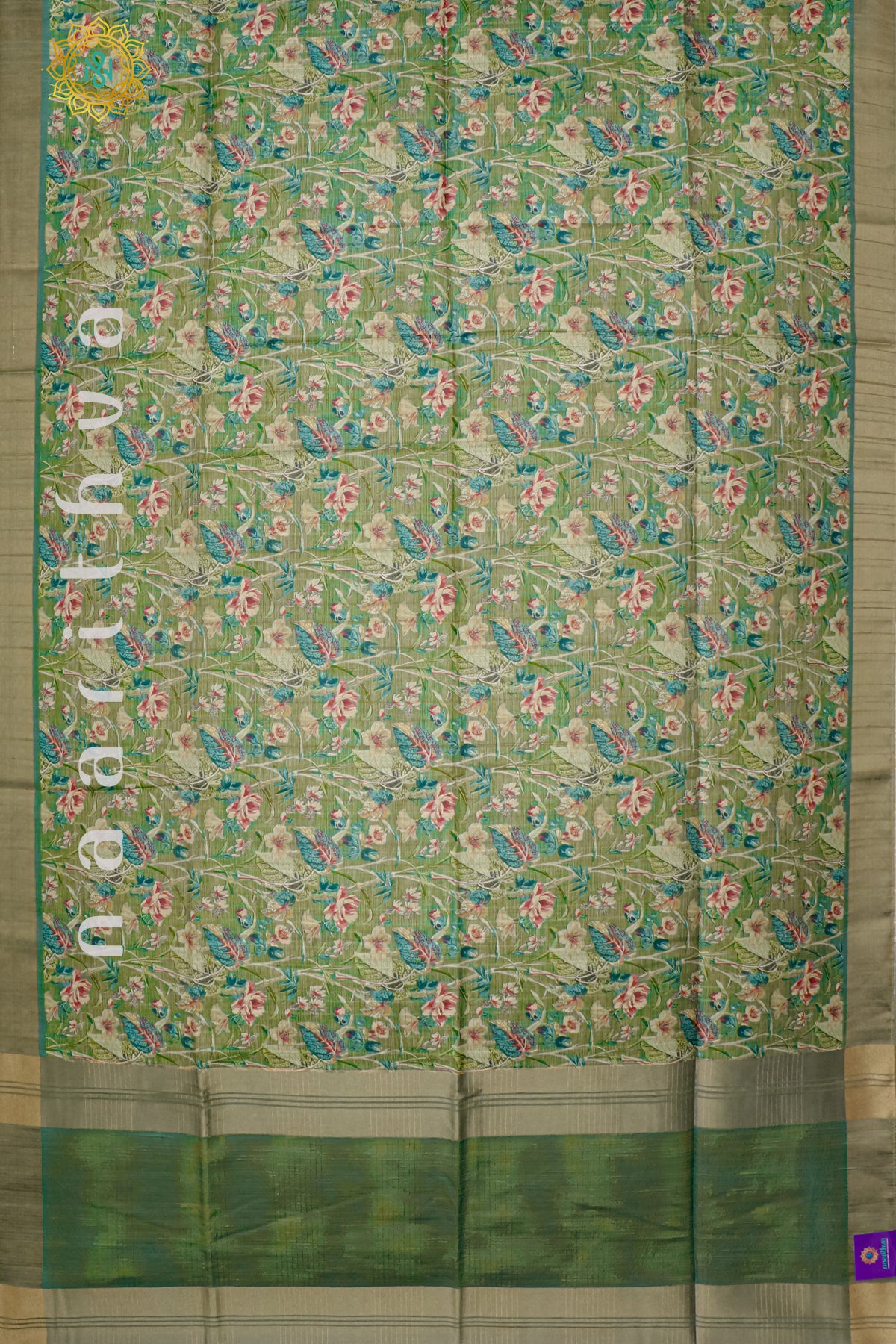 GREEN - SEMI TUSSAR SILK