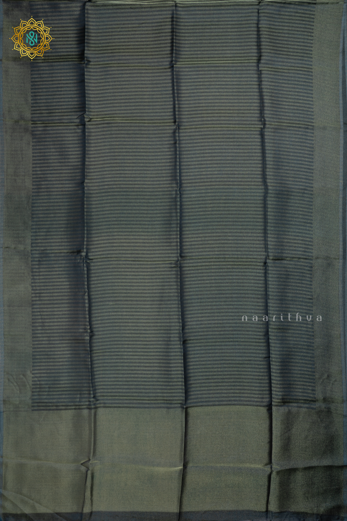 PEACOCK BLUE - SEMI TISSUE SAREE
