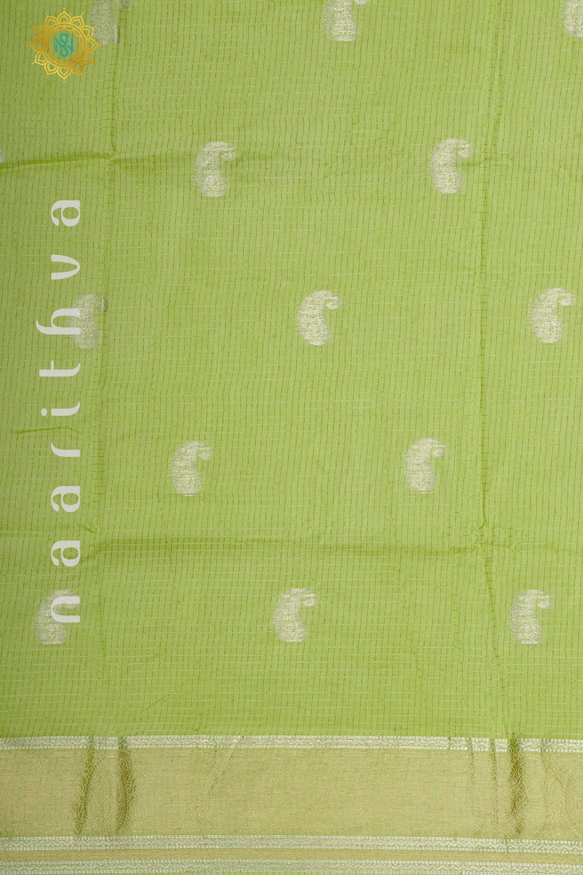 LIGHT GREEN WITH BOTTLE GREEN - DOLA SILK