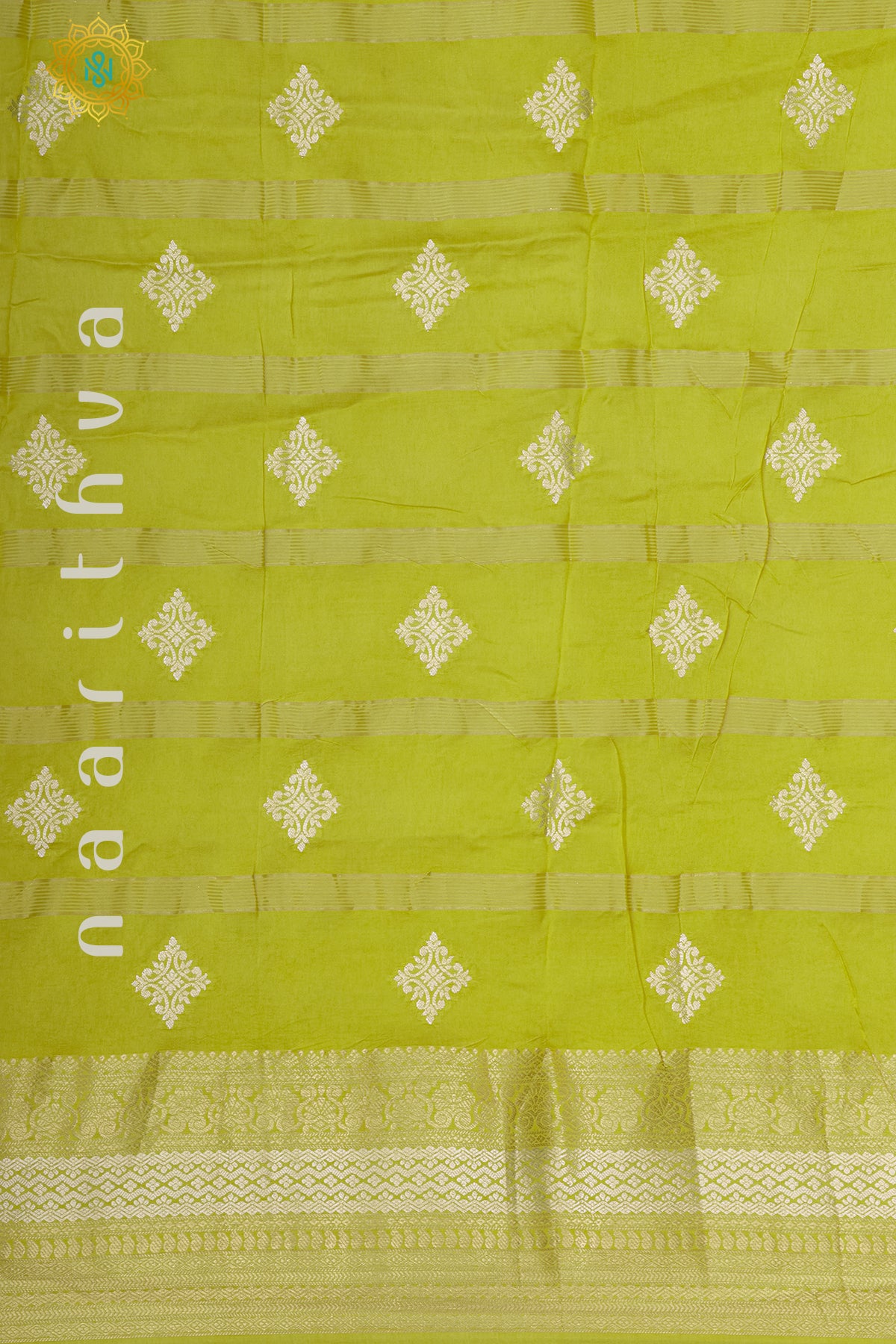 LEMON YELLOW WITH NAVY BLUE - DOLA SILK