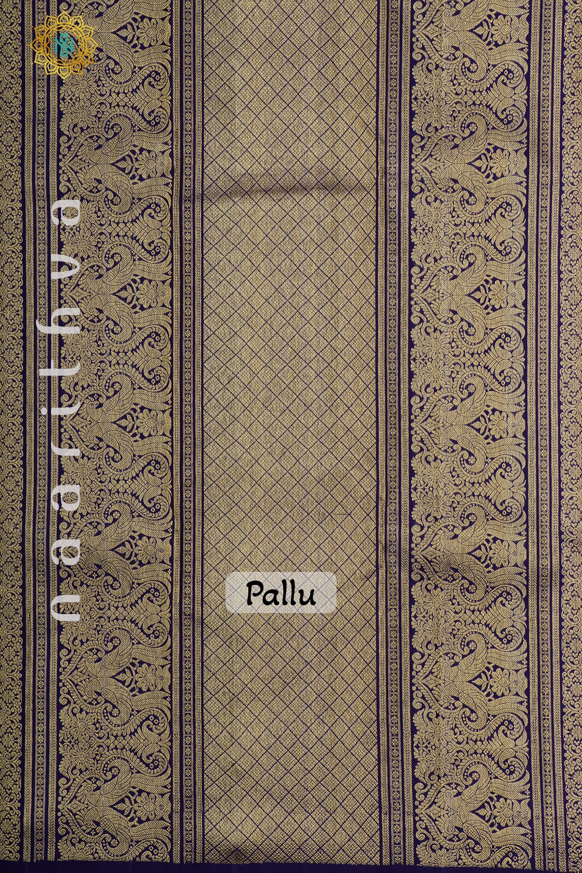 GREEN WITH NAVY BLUE - PURE KANJIVARAM SILK