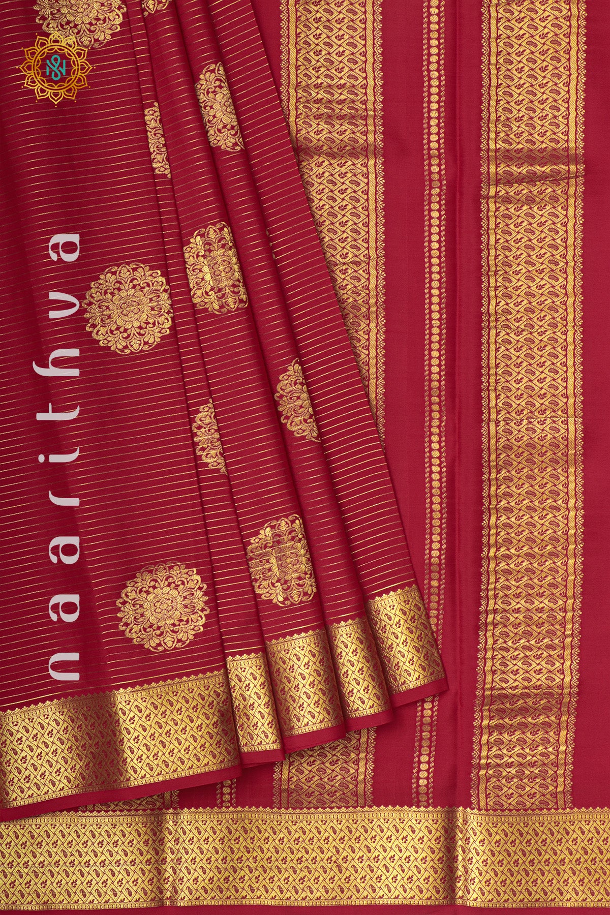 RED - PURE MYSORE CREPE SILK