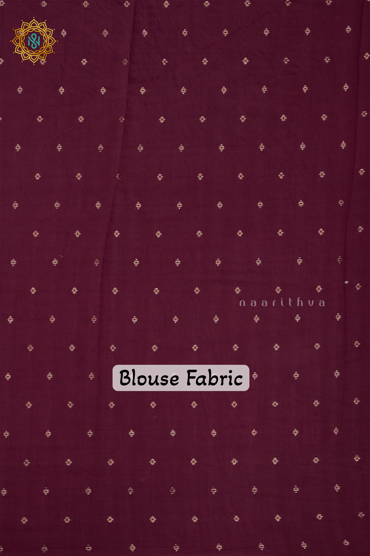 WHITE WITH MAROON - SEMI CREPE SILK