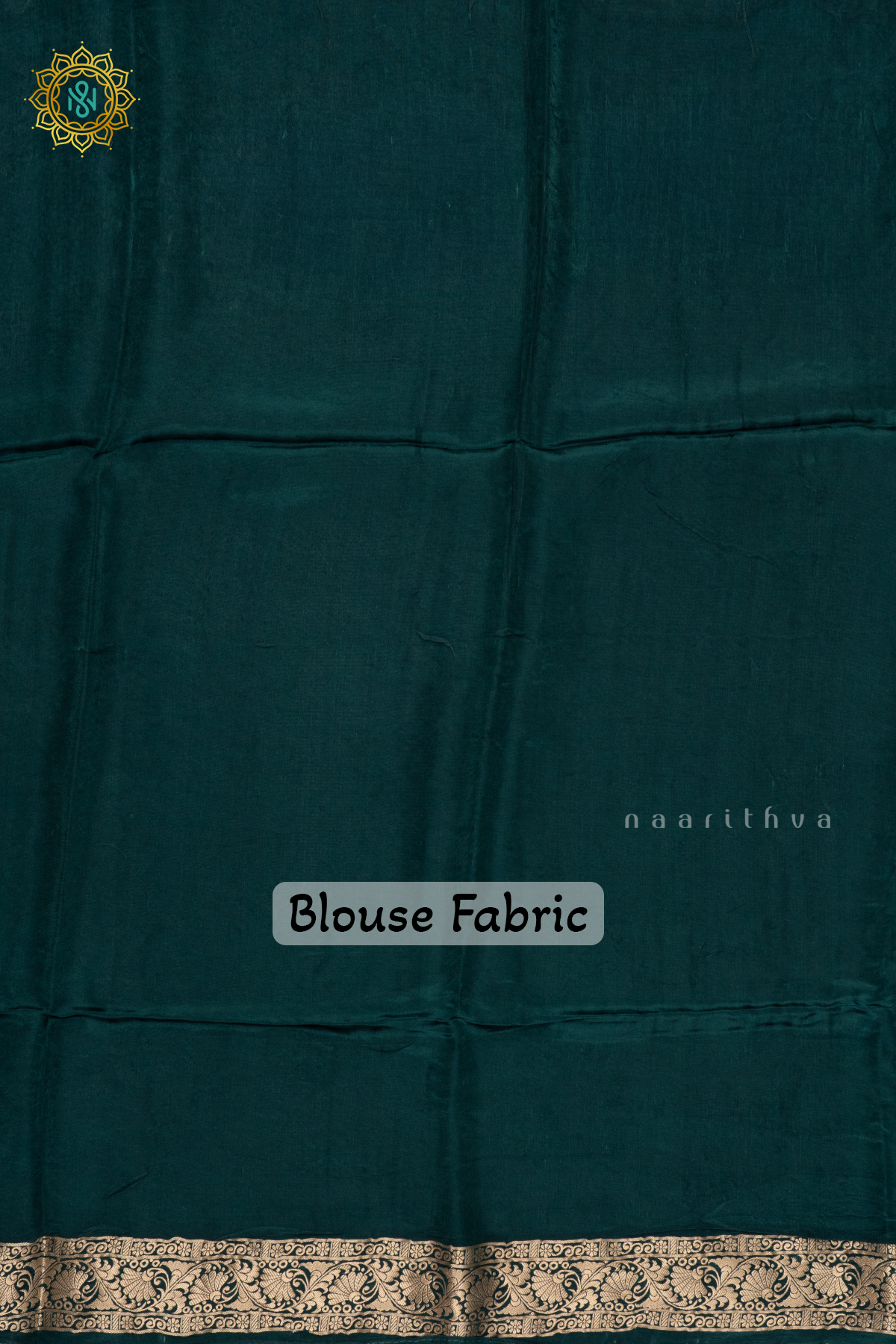 AQUA GREEN WITH BOTTLE GREEN - SATIN CREPE