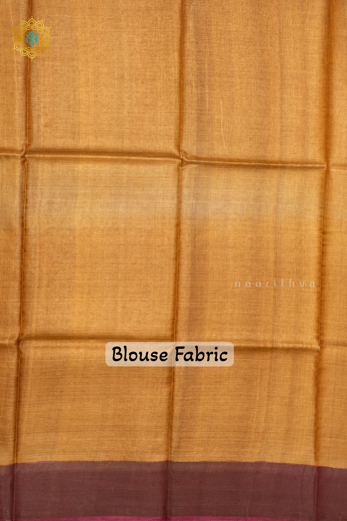 MUSTARD WITH PINK - PURE TUSSAR SILK WITH HAND PAINTED