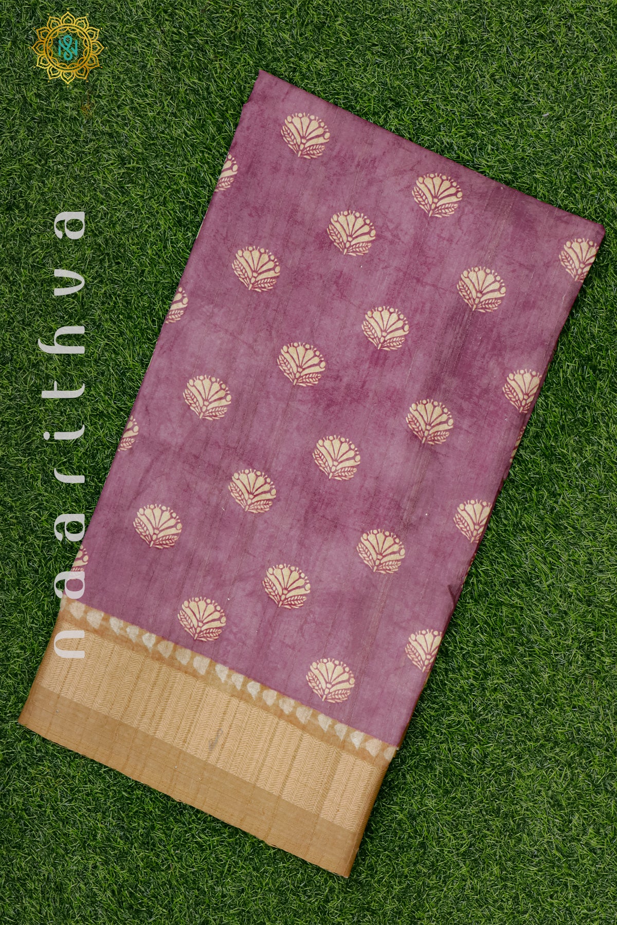 LAVENDER WITH BROWN - DOLA SILK