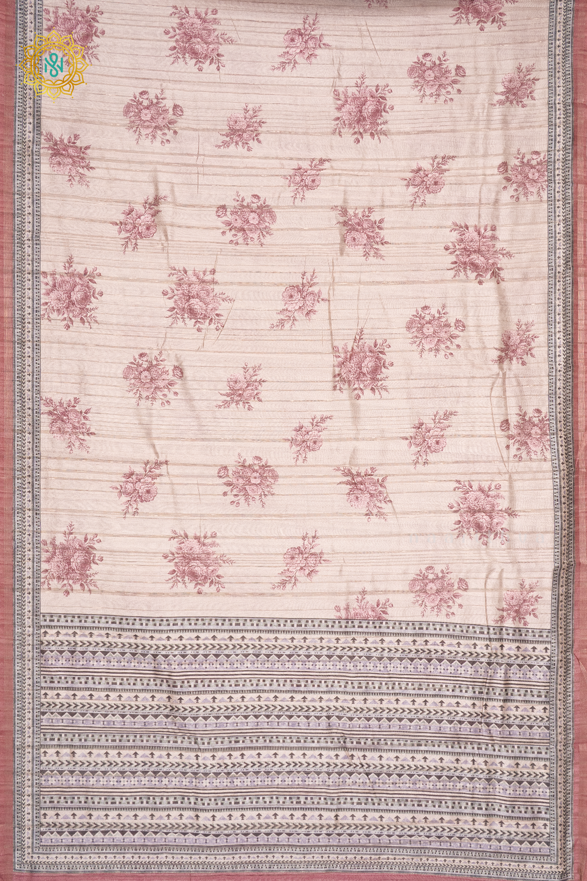 BEIGE WITH GREY - SEMI TUSSAR