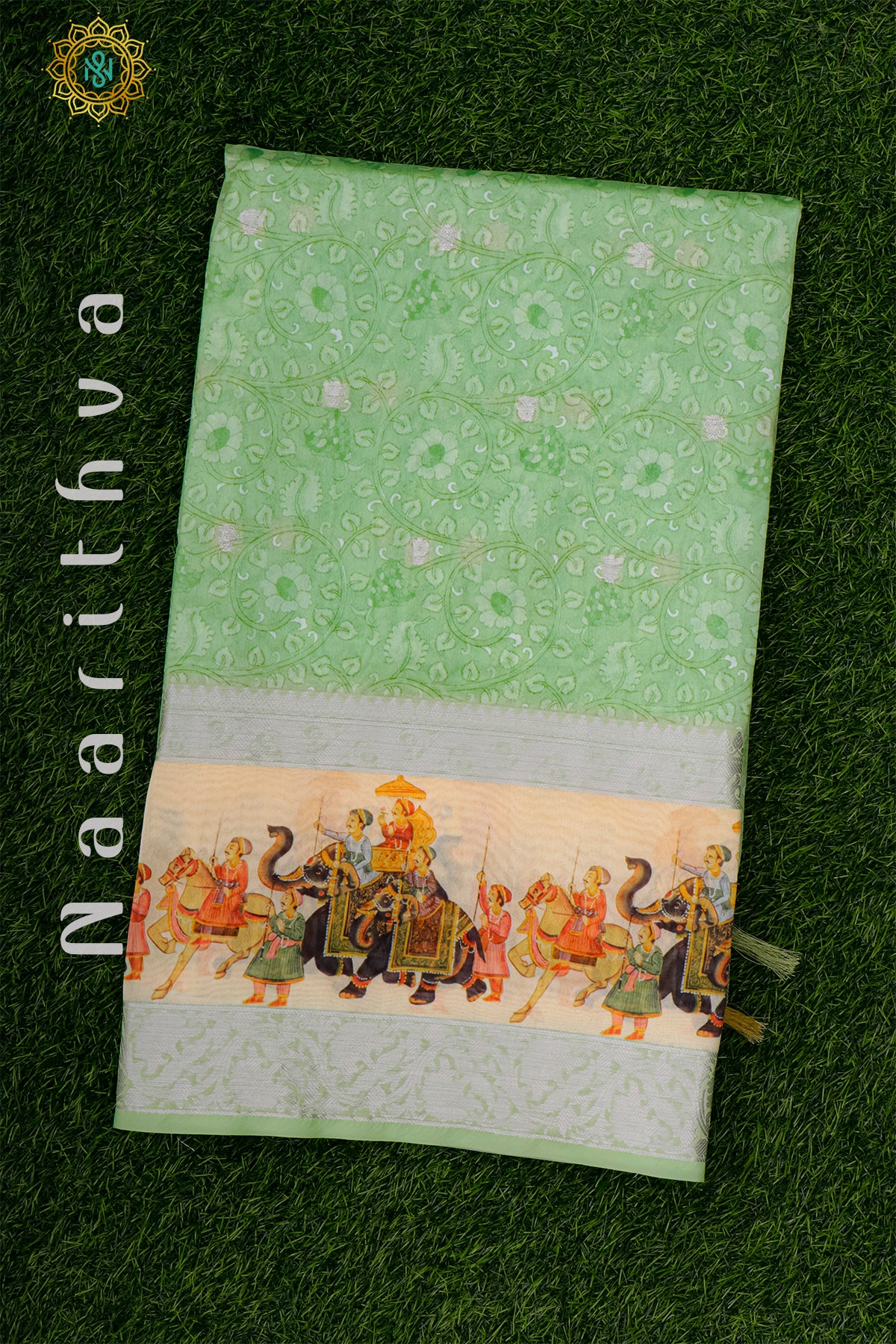 GREEN - CHANDERI SILK COTTON