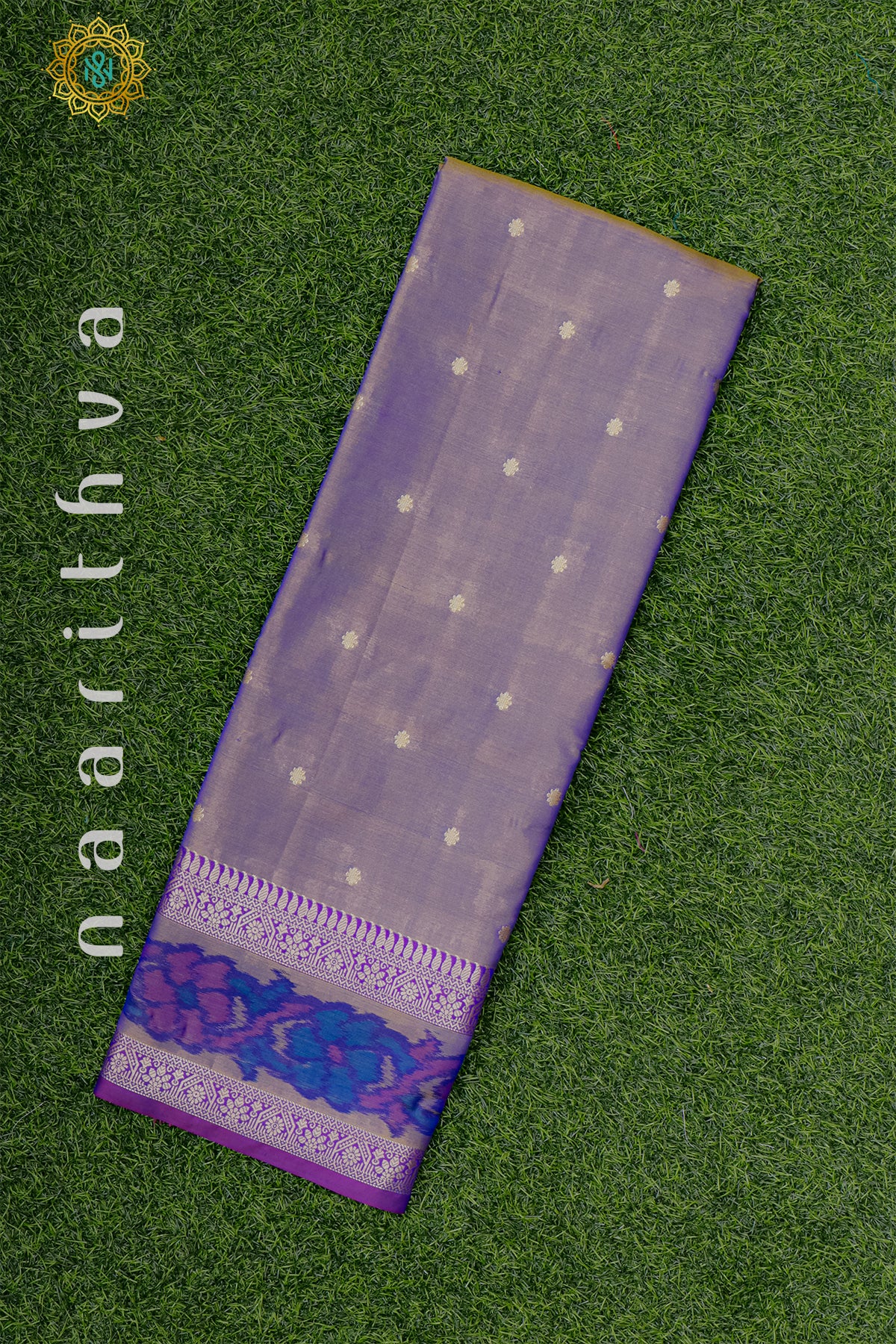 DUAL SHADE OF PURPLE WITH PINK - SEMI KANCHI