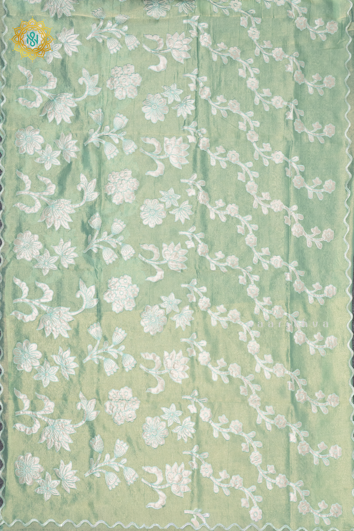 AQUA GREEN - TISSUE ORGANZA