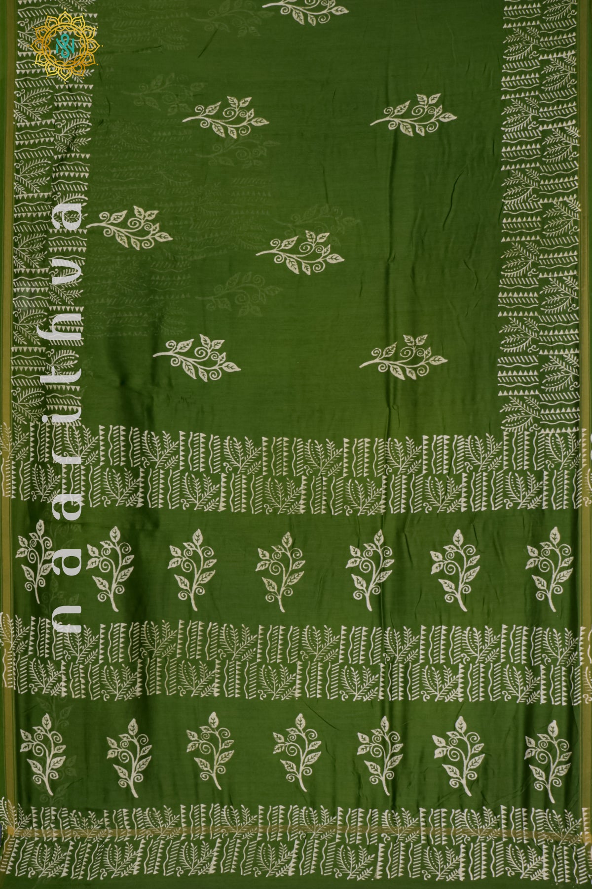 GREEN - CHANDERI  COTTON