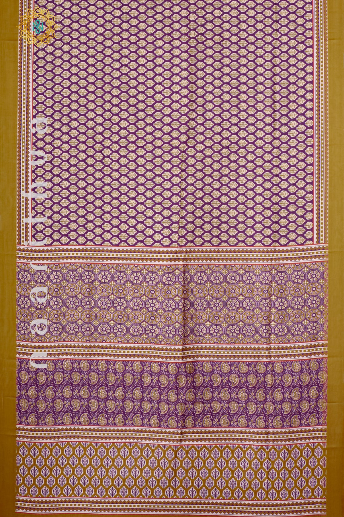 PURPLE WITH MUSTARD - DOLA SILK