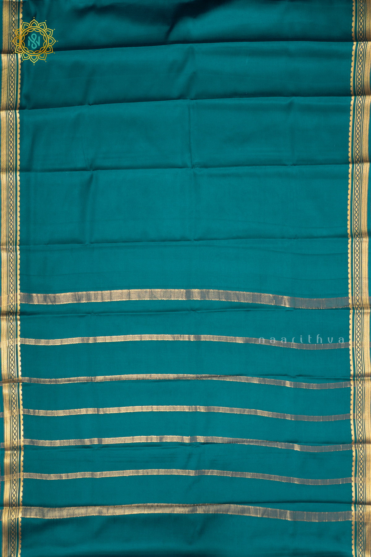 PEACOCK GREEN - PURE MYSORE CREPE SILK